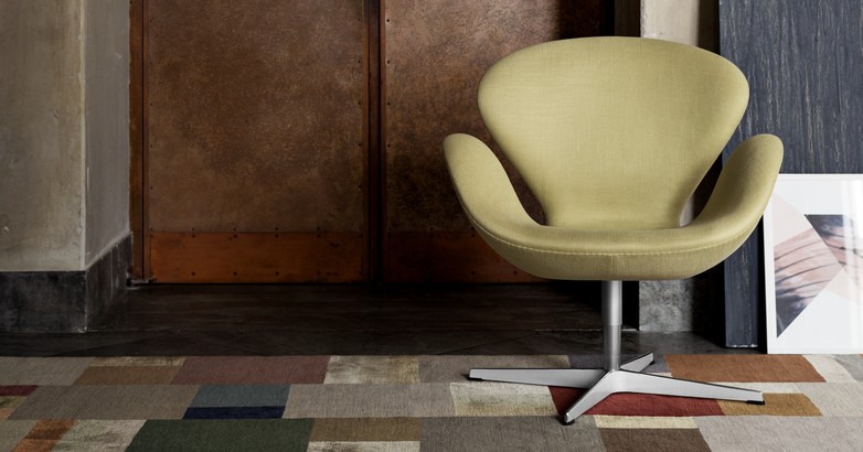 Swan chair by arne Jacobsen, available in new milani fabric - sale price