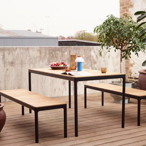 Pearson Lloyd Edge Outdoor Dining table and bench